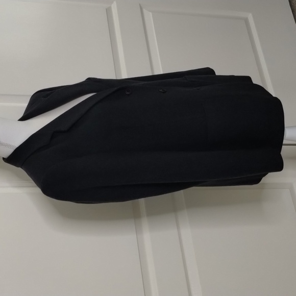 Eddie Bauer women's medium wool blazer/jacket dark gray three button w/pockets - Picture 4 of 8